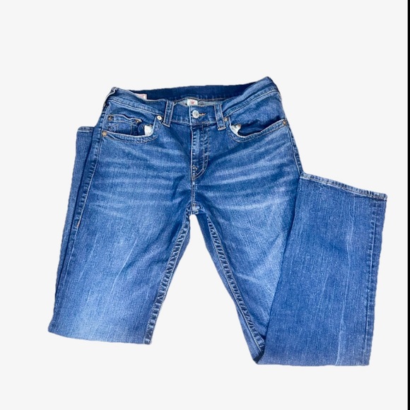 True Religion Men’s  Rickey Relaxed Classic Blue Straight Jeans 33” - Picture 1 of 10